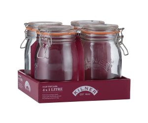 1.0 L 1.0 litre Kilner jar round clip top glass storage jar Mason Jar Set of 4 kitchen storage jars Heart of the Home Lytham www.potdolly.com 0025.022_2