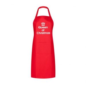 Adult Apron Christmas Apron Queen of Christmas Apron Red Apron Womens Apron Kitchen Apron Heart of the Home Lytham www.potdolly.com