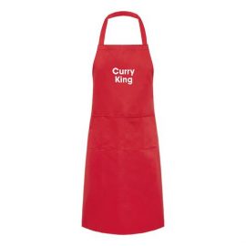 Adult Apron Curry King Red Apron Mens Apron Kitchen Apron Heart of the Home Lytham www.potdolly.com