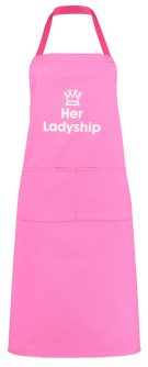 Adult Apron Her Ladyship Pink Apron Womens Apron Kitchen Apron Heart of the Home Lytham www.potdolly.com