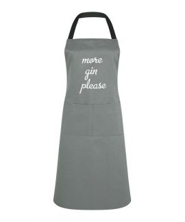 Adult Apron More Gin Please Gin Apron Womens Apron Mens Apron Kitchen Apron Heart of the Home Lytham www.potdolly.com