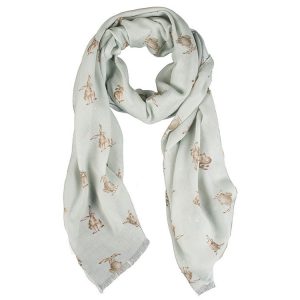 wrendale-scf001-hare-scarf-green