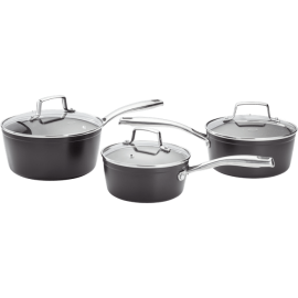 STELLAR ROCKTANIUM 3 PIECE PAN SET SAUCEPANS 16cm 18CM 20CM SAUCE PAN HEART OF THE HOME LYTHAM POTDOLLY SPA1