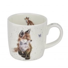 WRENDALE DESIGNS MUGS WRENDALE BORN TO BE WILD FOX CUBS AND BUTTERFLY MUG HANNAH DALE MUGS ROYAL WORCESTER CHINA HEART OF THE HOME LYTHAM POTDOLLY MMOS5629-XT