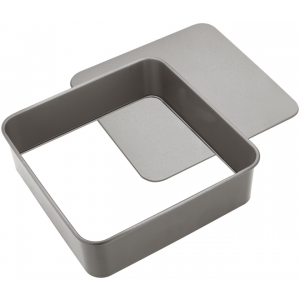 JUDGE BAKEWARE SQUARE CAKE TIN 10 INCH DEEP CAKE TIN LOOSE BASE NON STICK HEART OF THE HOME LYTHAM WWW.POTDOLLY.COM