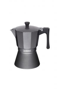 Le’Xpress 6-Cup Induction-Safe Stovetop Espresso Maker Coffee Percolator Heart of the Home Lytham www.potdolly.com LX6CUPGRY - Copy