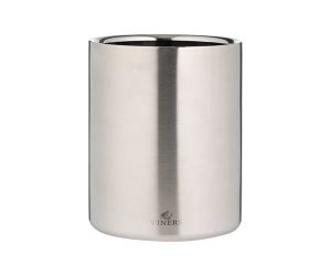Double Walled Ice Bucket Insulated Ice Bucket Double wall Viners 1.5 Litre silver brushed steel ice bucket Heart of the Home Lytham www.potdolly.com0302.212_1