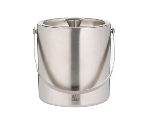 Viners Double walled Ice bucket 1.5 litre double wall insulated ice bucket with lid.Stainless Steel Heart of the Home Lytham www.potdolly.com