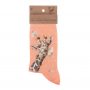 Wrendale Designs socks bamboo socks Apricot Peach Flowers Giraffe Sock Heart of the Home Lytham www.potdolly.com SOCK006_a
