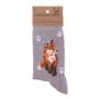 Wrendale Designs socks bamboo socks Grey Fox Born to be Wild Sock Heart of the Home Lytham www.potdolly.com SOCK003_a