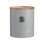 COOKIE STORAGE CANISTER BISCUIT TIN STORAGE TIN GREY GRAY TYPHOON LIVING HEART OF THE HOME LYTHAM WWW.POTDOLLY.COM